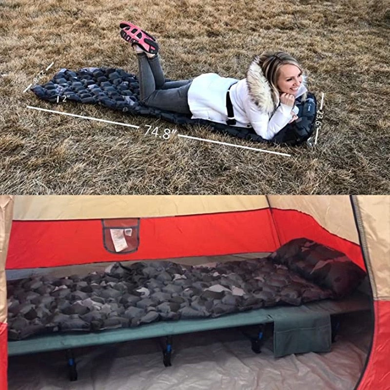 Inflatable Outdoor Sleeping Pad with Pillows for that Van Life